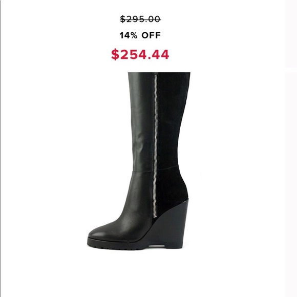 SALE SALE MICHAEL KORS BLACK LEATHER  BOOTS - Picture 1 of 8